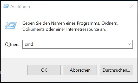 Windows Eingabeaufforderung öffnen