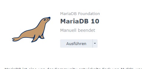 MariaDB Dienst starten
