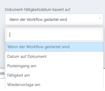 Workflow Fälligkeitsdatum basiert auf