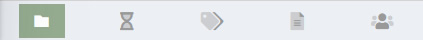 Toolbar next to the folders